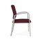 Lesro Newport Guest Chair Metal Frame, Silver, OH Wine Upholstery NP1101 - alternate 2